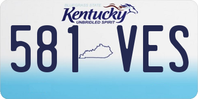 KY license plate 581VES