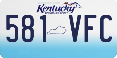 KY license plate 581VFC