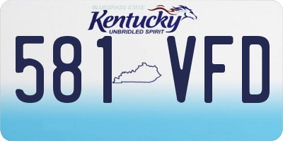 KY license plate 581VFD