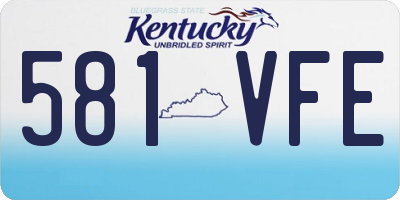 KY license plate 581VFE