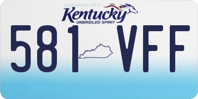 KY license plate 581VFF