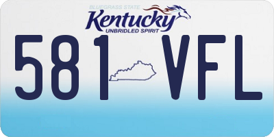 KY license plate 581VFL