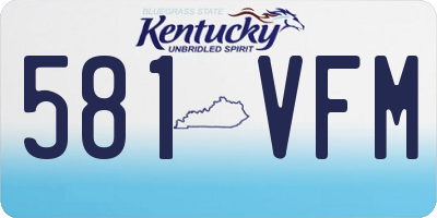 KY license plate 581VFM