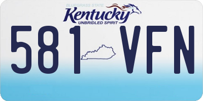 KY license plate 581VFN
