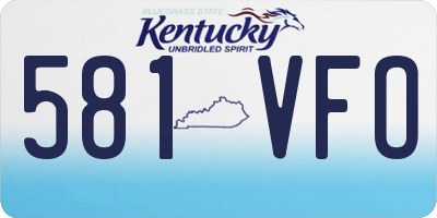 KY license plate 581VFO