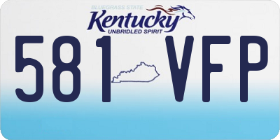 KY license plate 581VFP