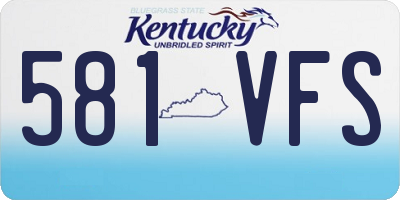 KY license plate 581VFS