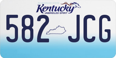 KY license plate 582JCG