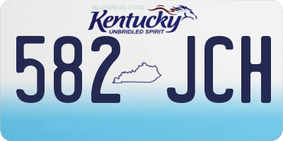 KY license plate 582JCH