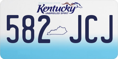 KY license plate 582JCJ