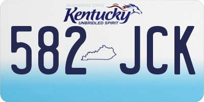 KY license plate 582JCK