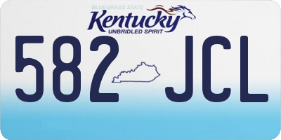 KY license plate 582JCL