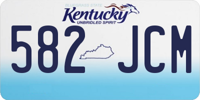 KY license plate 582JCM