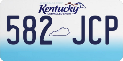 KY license plate 582JCP