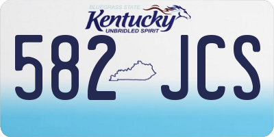 KY license plate 582JCS