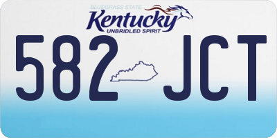 KY license plate 582JCT