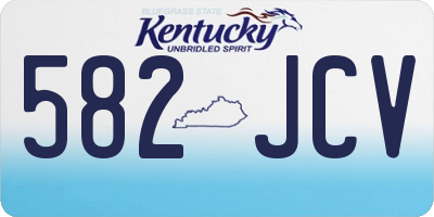 KY license plate 582JCV