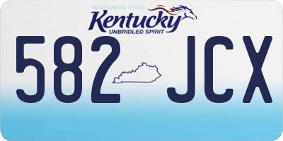KY license plate 582JCX