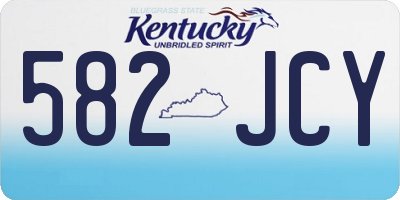 KY license plate 582JCY