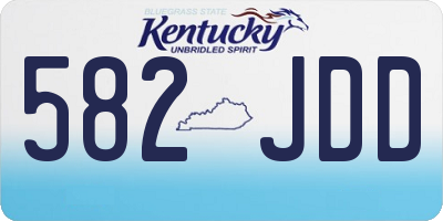 KY license plate 582JDD
