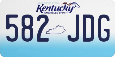 KY license plate 582JDG