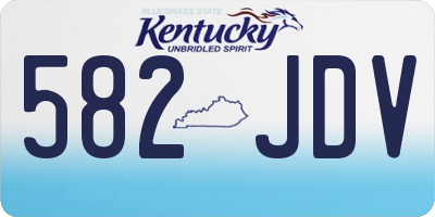 KY license plate 582JDV