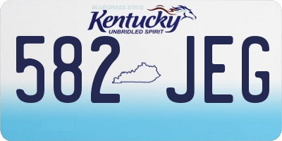 KY license plate 582JEG