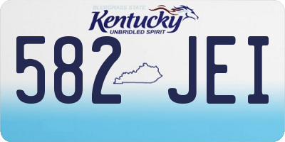 KY license plate 582JEI