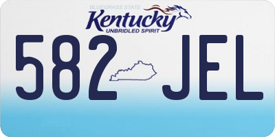KY license plate 582JEL