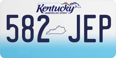 KY license plate 582JEP