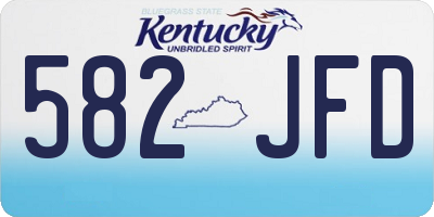 KY license plate 582JFD