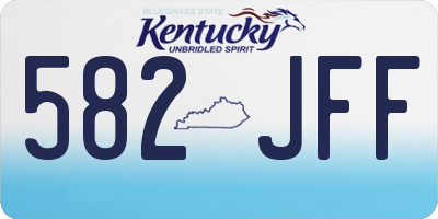 KY license plate 582JFF