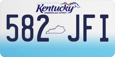 KY license plate 582JFI