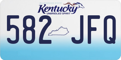 KY license plate 582JFQ