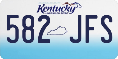 KY license plate 582JFS