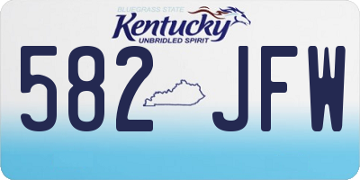 KY license plate 582JFW