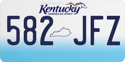KY license plate 582JFZ