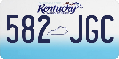 KY license plate 582JGC