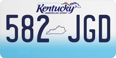 KY license plate 582JGD