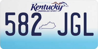 KY license plate 582JGL