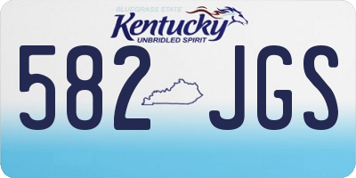 KY license plate 582JGS
