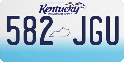 KY license plate 582JGU