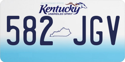 KY license plate 582JGV