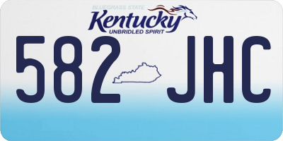 KY license plate 582JHC