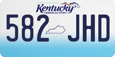 KY license plate 582JHD