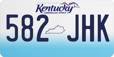 KY license plate 582JHK