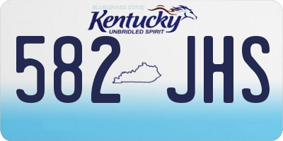 KY license plate 582JHS