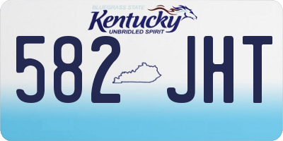 KY license plate 582JHT