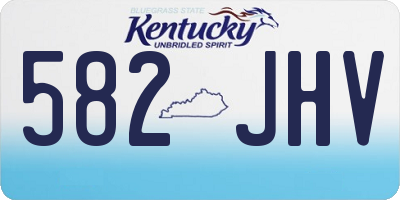 KY license plate 582JHV