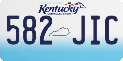 KY license plate 582JIC